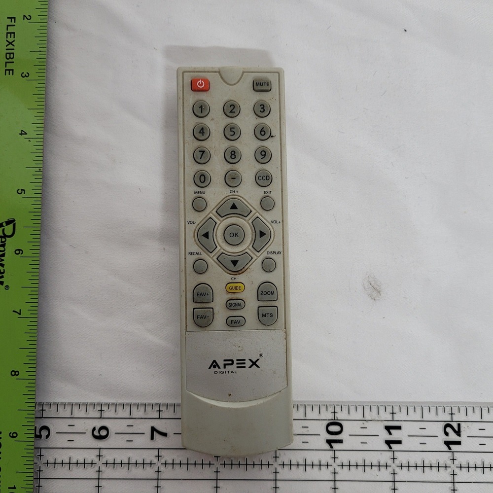 Apex Digital TV Remote Control Gray Replacement Unit
